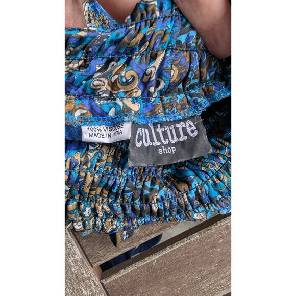 💜Blue Peacock Balloon Hem Dress - Picture 5 of 7